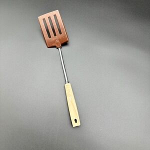 Ekco USA Vintage Brown‎ Slotted Spatula Turner Kitchen Utensil